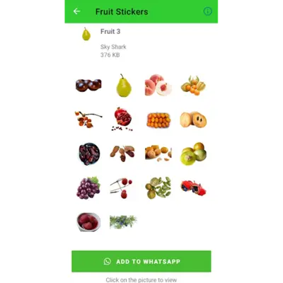 Fruit Stickers android App screenshot 0