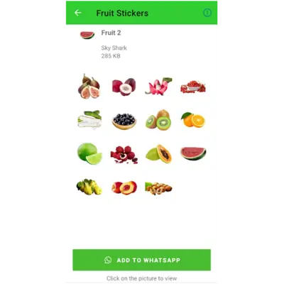 Fruit Stickers android App screenshot 1