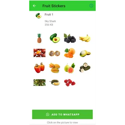 Fruit Stickers android App screenshot 2